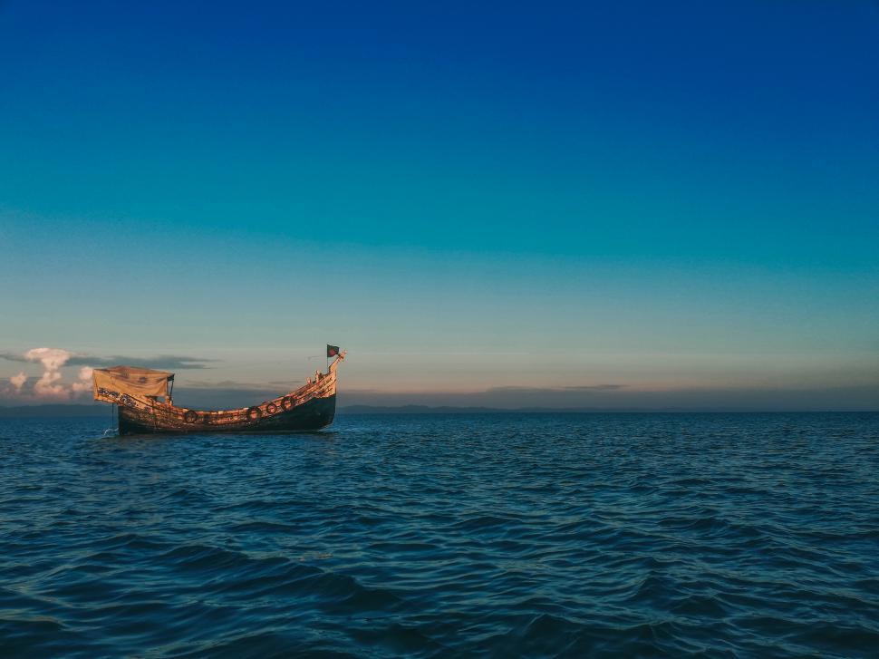 Free Image of Boat at the sea Bay of Bengal  