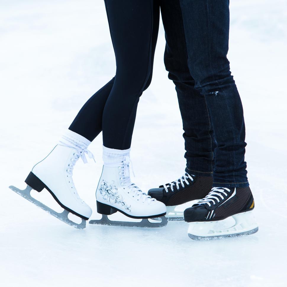 Free Image of People on the ice rink 