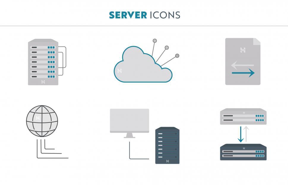 Free Image of Server icons  