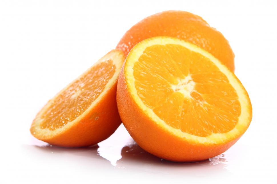 Free Image of Fresh orange isolated on white 
