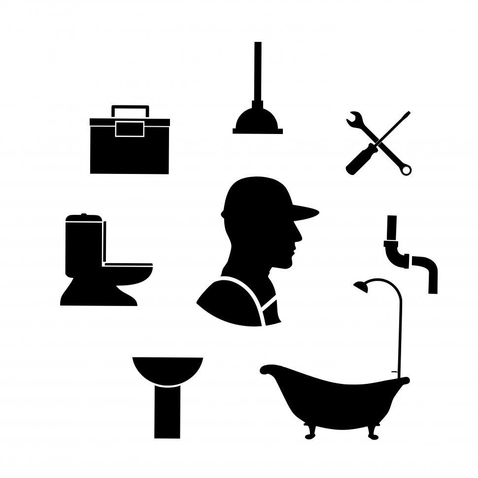 Free Image of Silhouette of a Man With Tools 