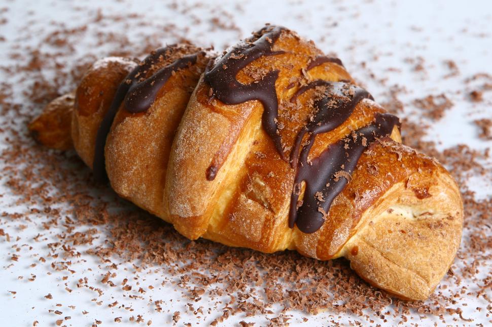 Free Image of croissant with grated chocolate 