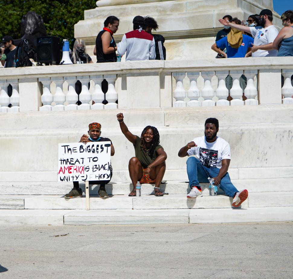 Free Image of Seated Protesters at a Rally 