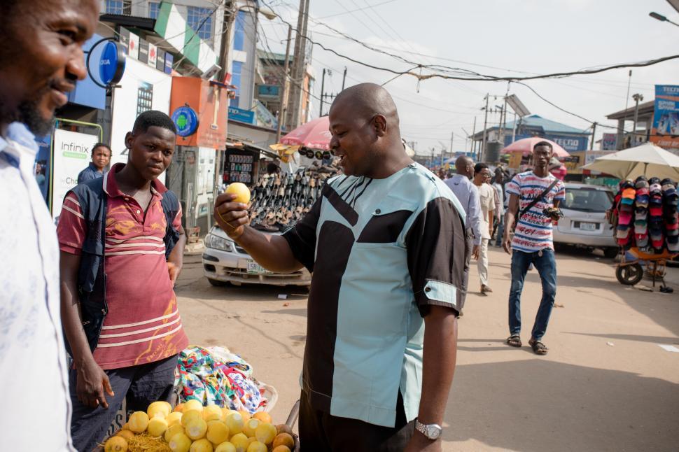Free Image of Nigerian Market with People 