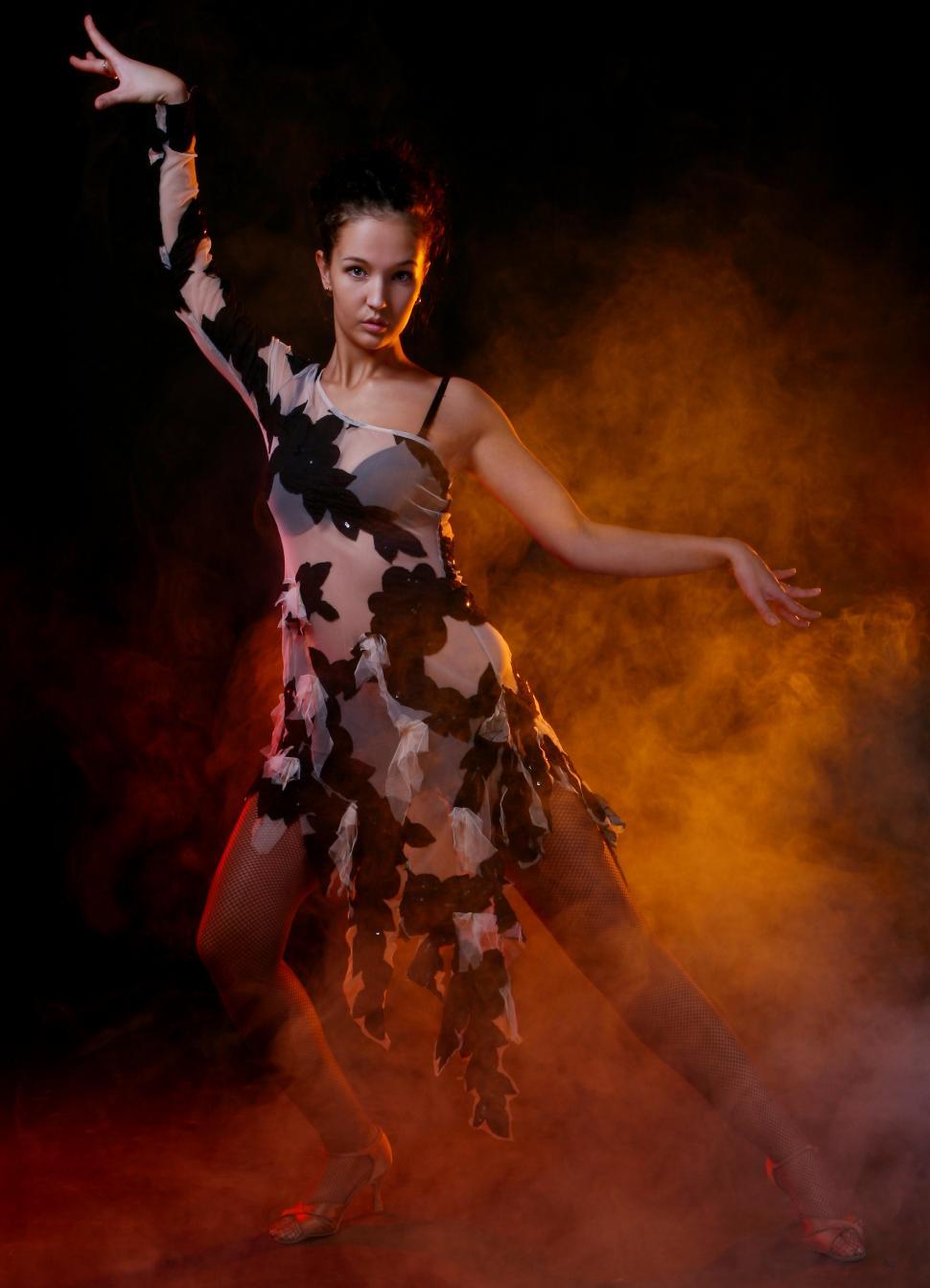 Free Image of beautiful latin dancer in smoke 