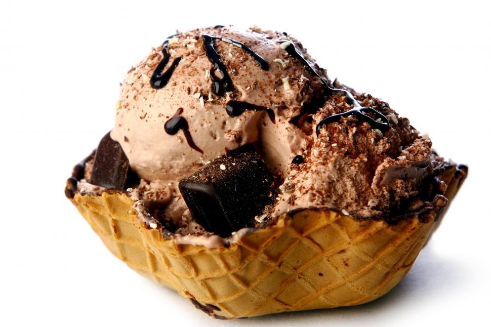 Free Image of cold sweet ice cream with chocolate 