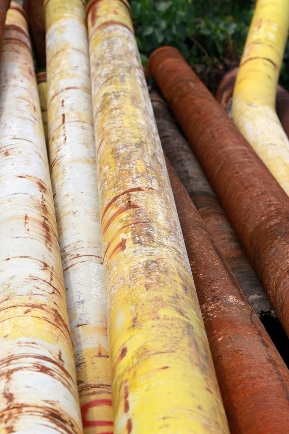 Free Image of Large old rusted industrial pipes  