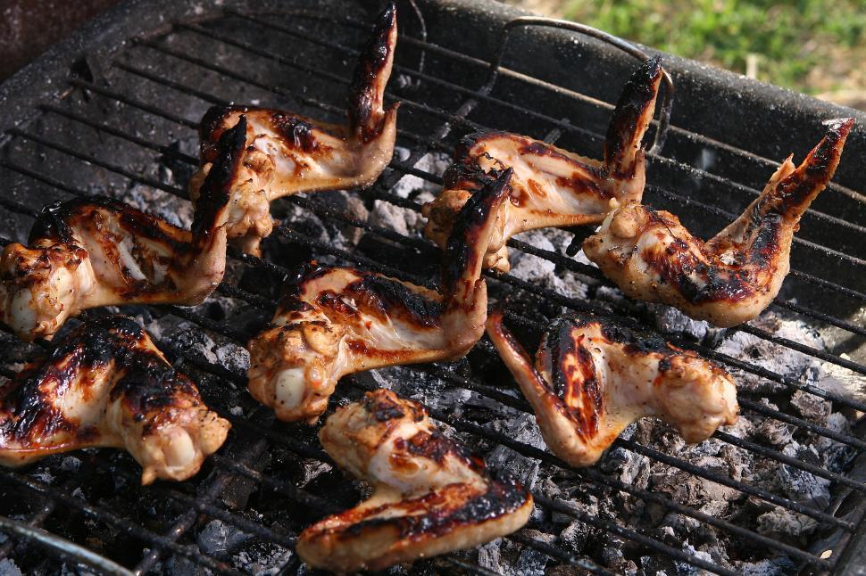 Free Image of chicken legs on the grill 
