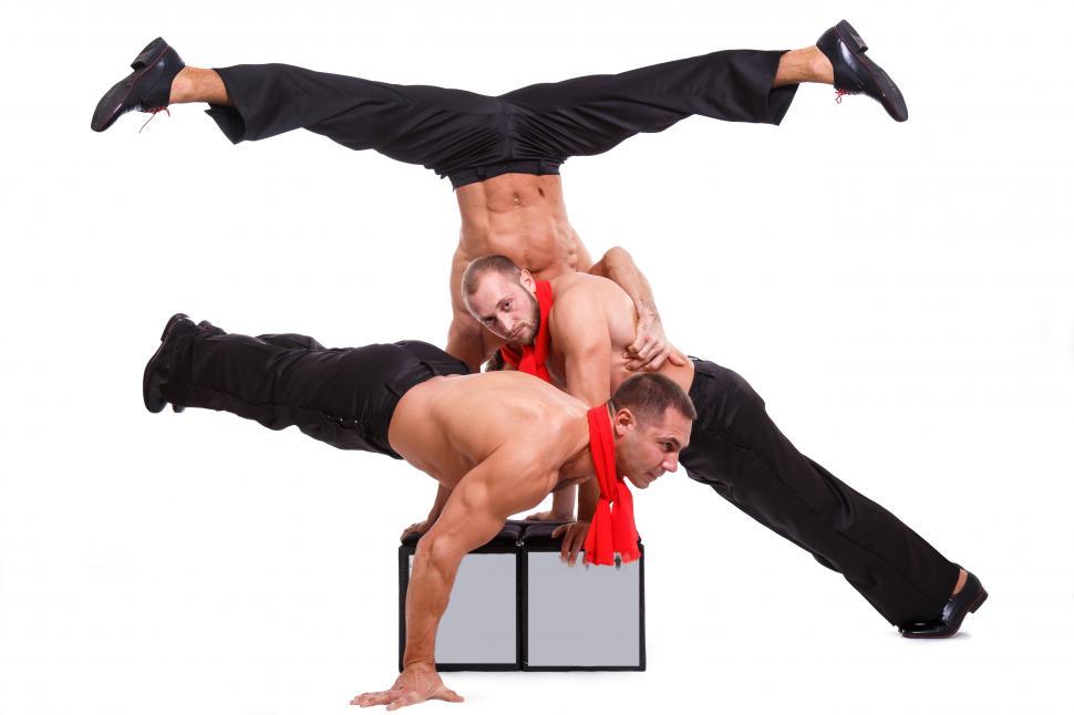 Free Image of Handsome gymnast act 