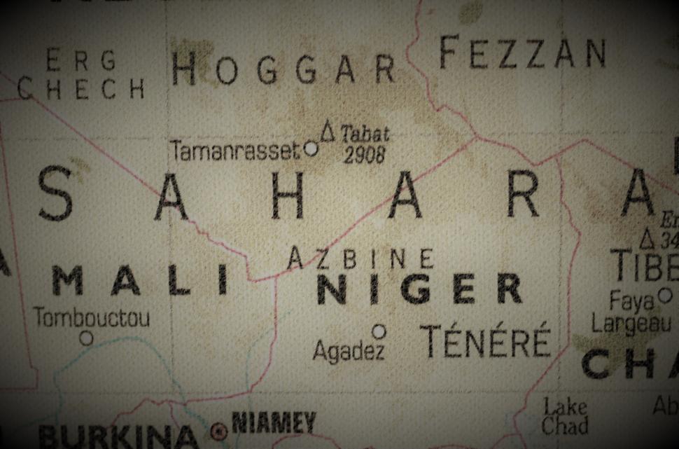 Free Image of Old Sahara Desert Map  