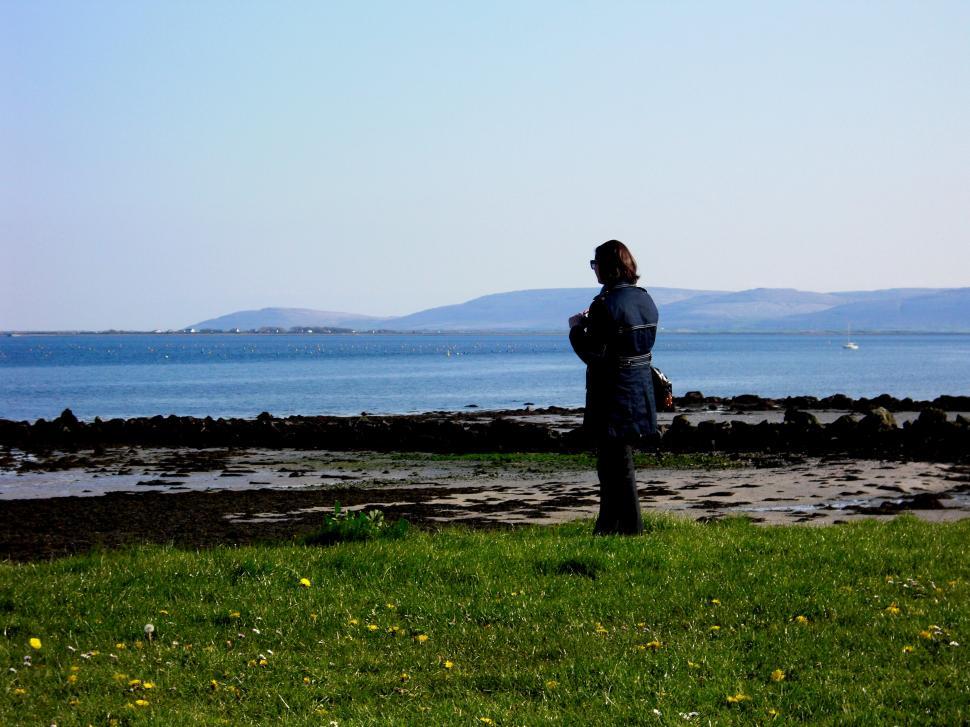 Free Image of Galway - staring at sea 