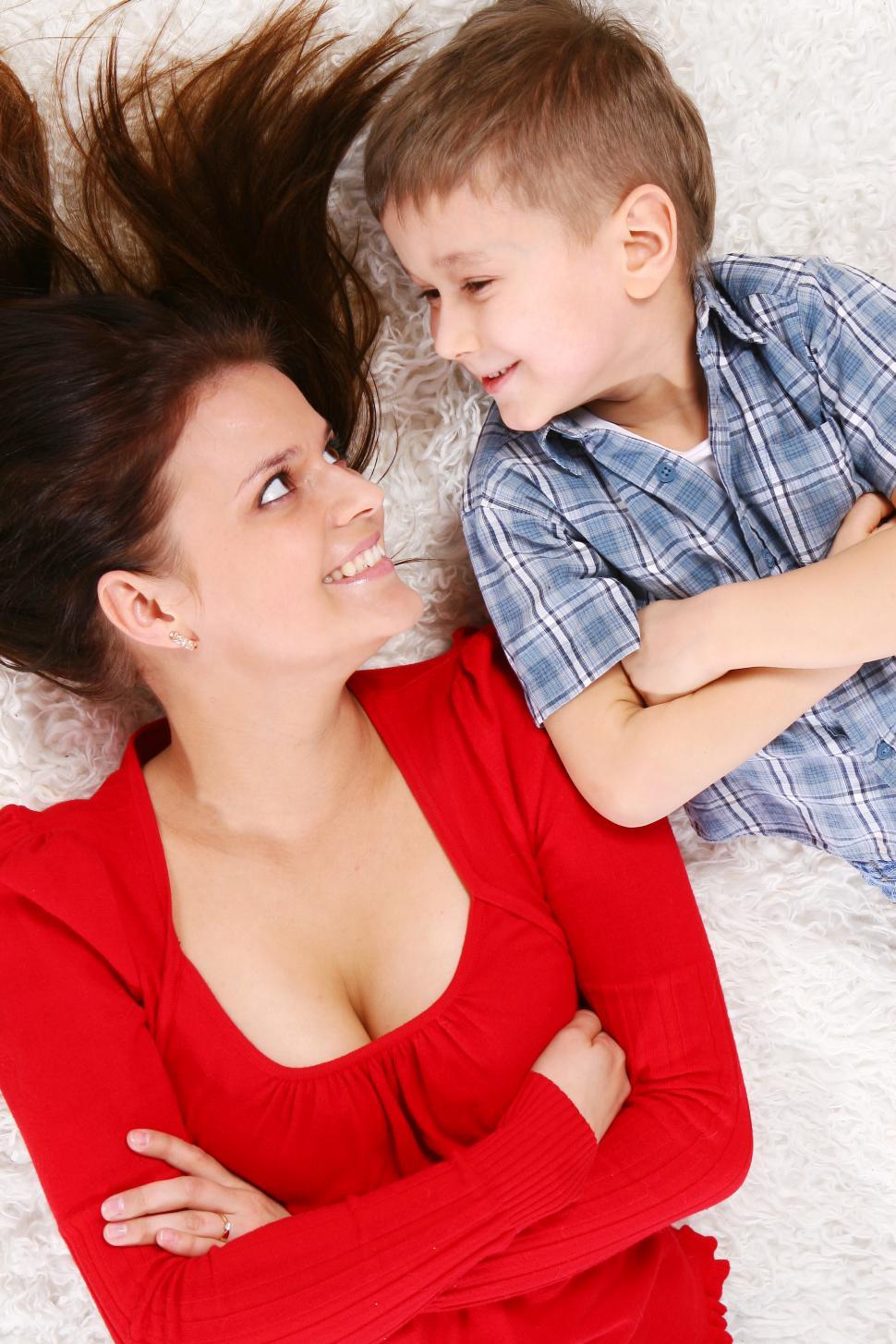 Free Image of young mother enjoying time with son 