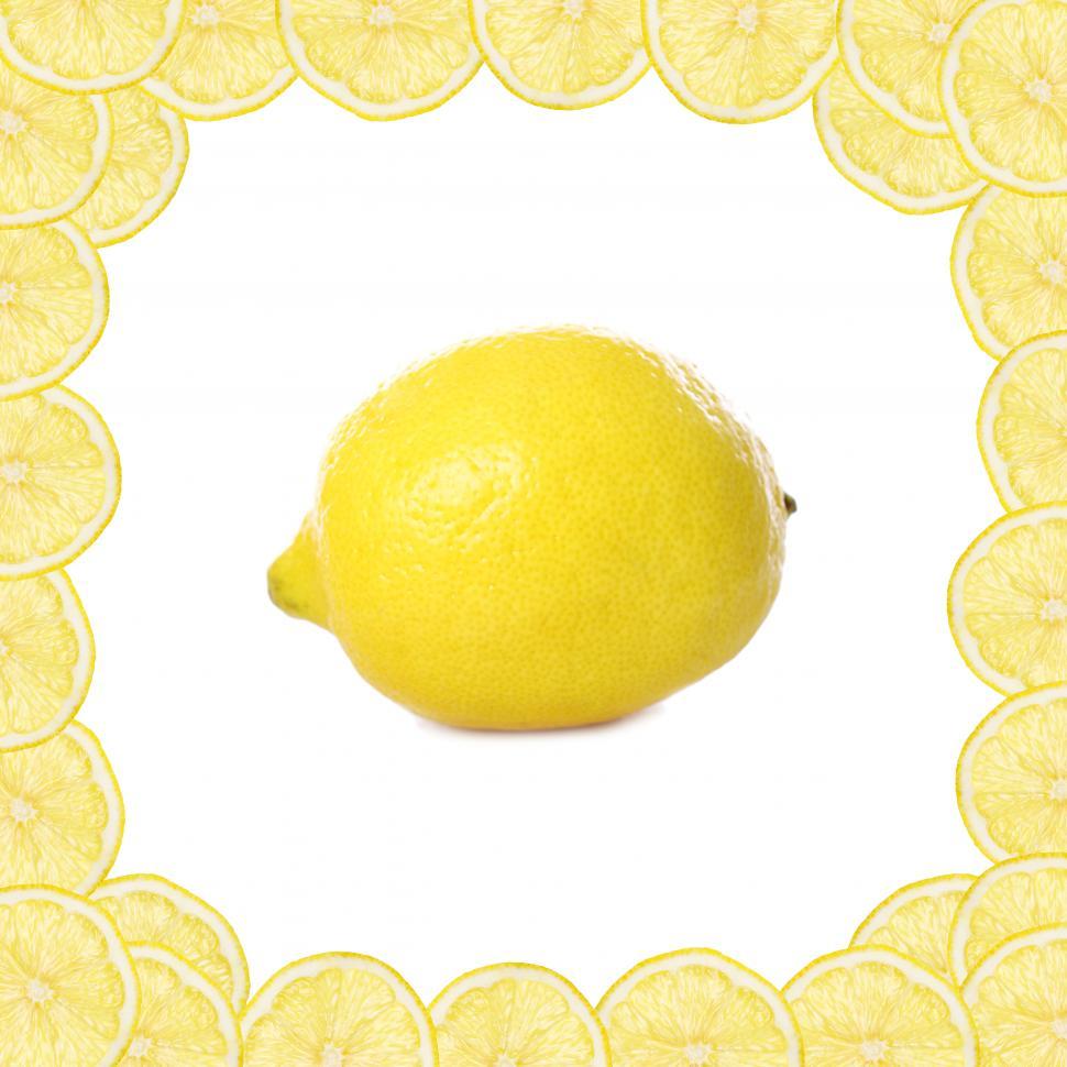 Free Image of Fresh yellow lemons on white background, lemon frame 
