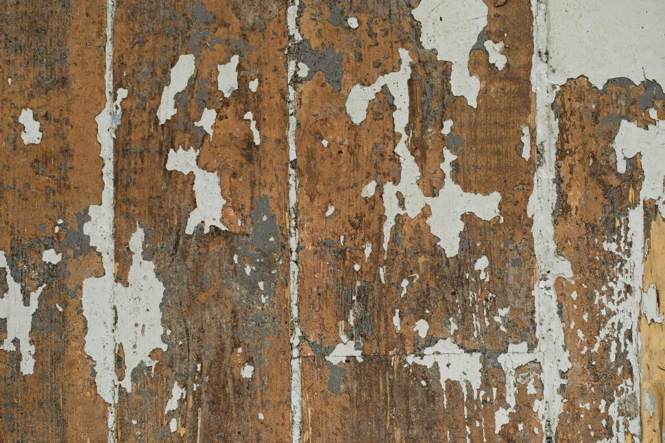 Free Image of Old, chapped plank with peeling paint 