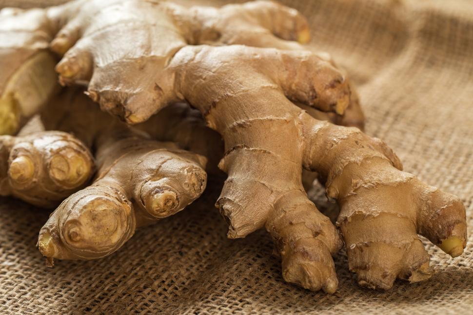 Free Image of Ginger root ready for peeling and use 