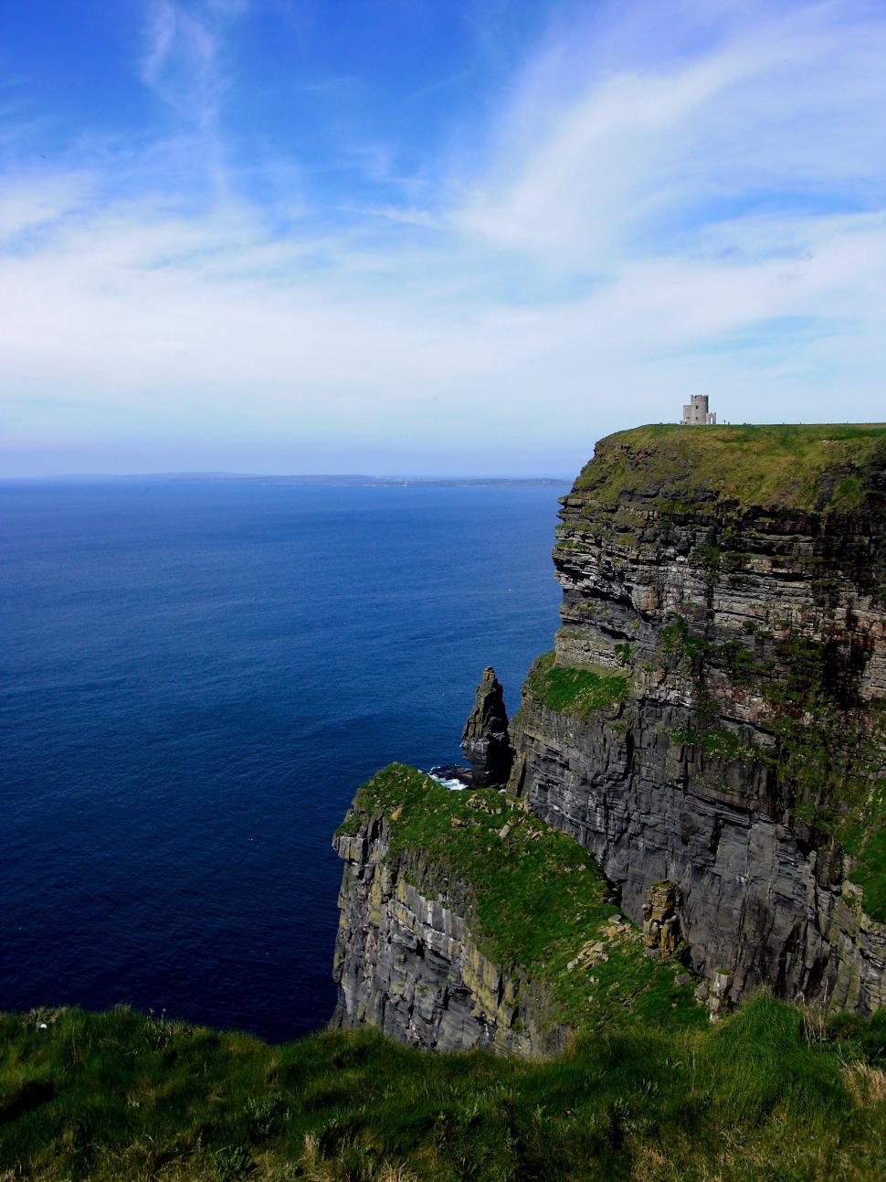 Free Image of Tower on Cliff Overlooking Ocean 