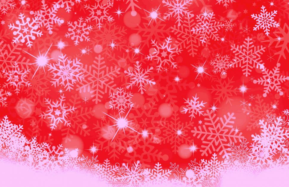 Free Image of Christmas Background - Falling Snowflakes 