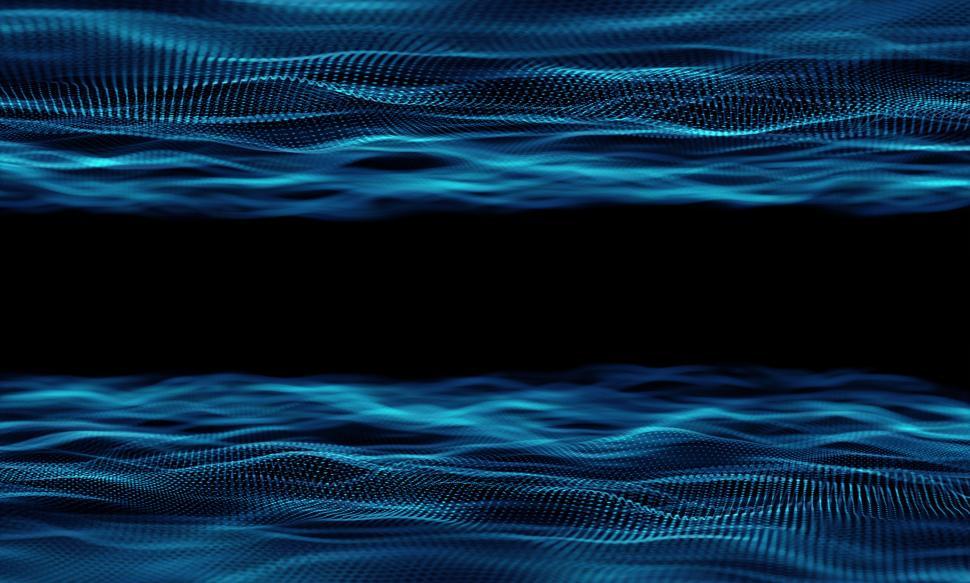 Free Image of Abstract Background - Blue Particles on Dark Background 