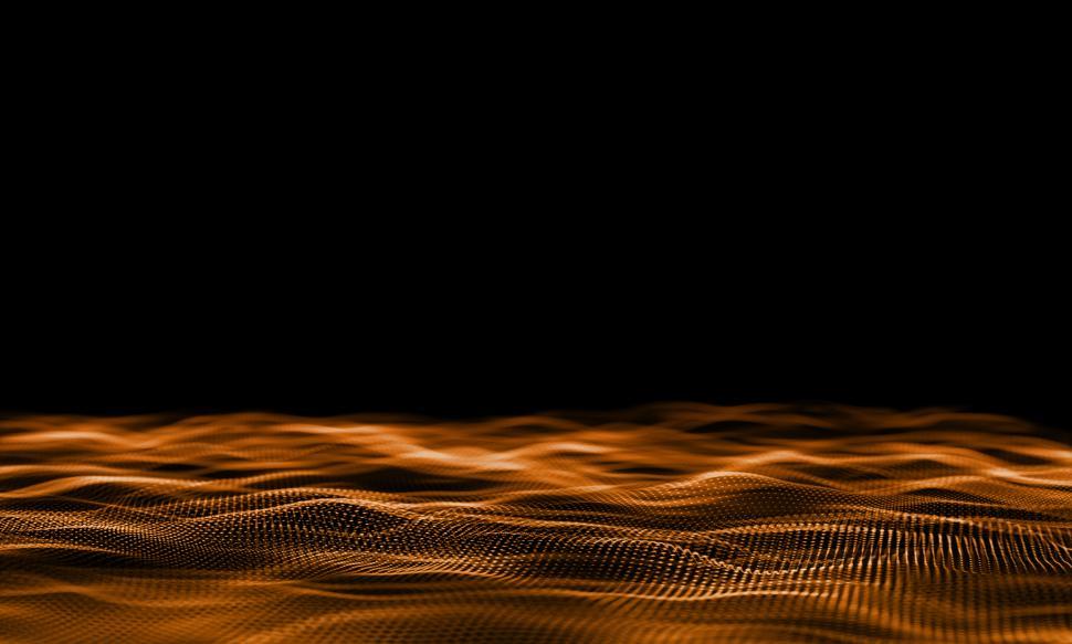 Free Image of Abstract Background - Orange Particles on Dark Background 