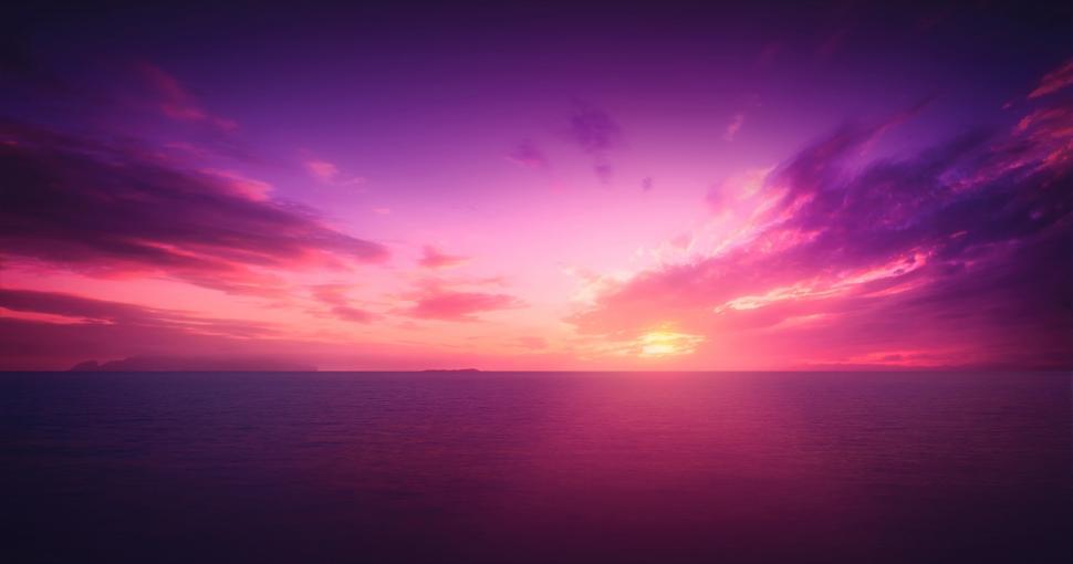 Free Image of Sunset Over the Ocean 