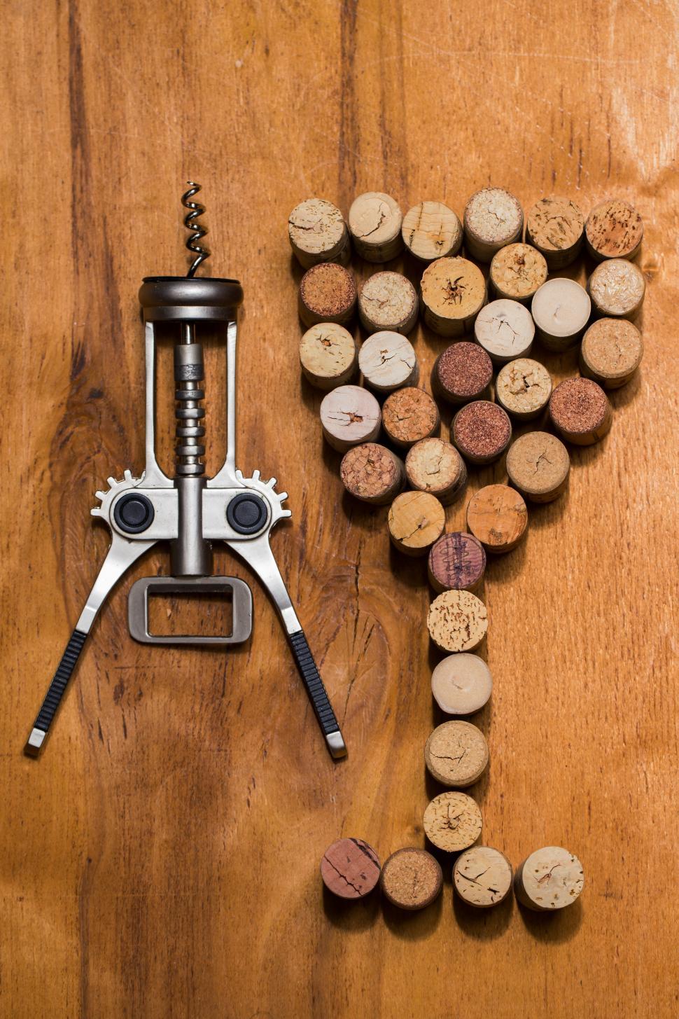 Free Image of Wine corks on the table 