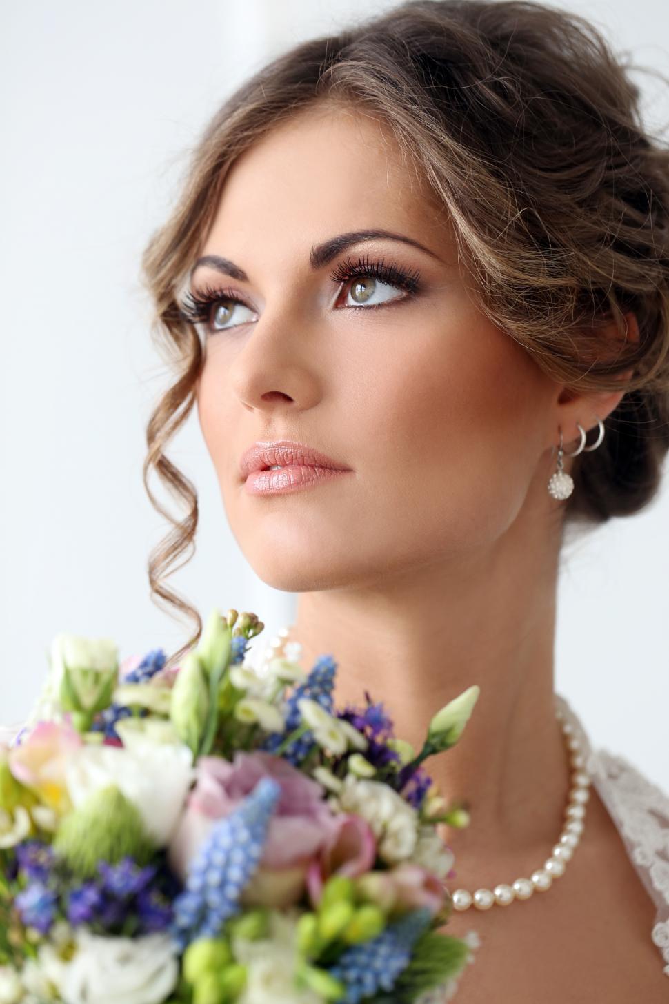 Free Image of Wedding. Portrait of Beautiful Bride 