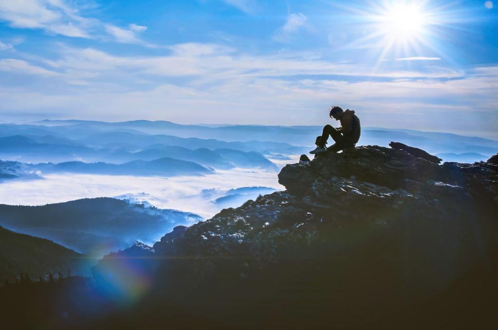 Free Image of At the Summit - Mountain Top - People - Hikers 