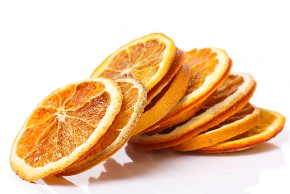 Download Free Stock Photo of Dried orange slices on the table 
