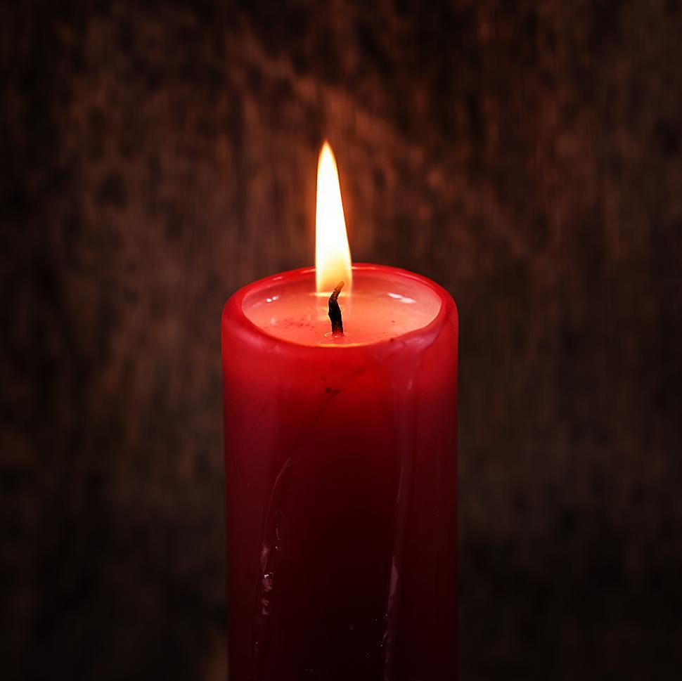 Free Image of One red candle 
