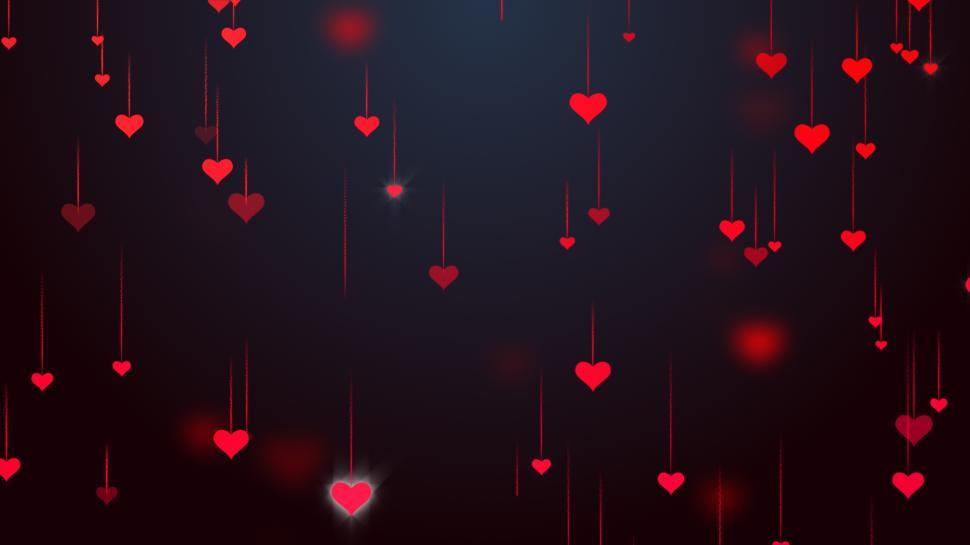Free Image of Hearts on dark background 