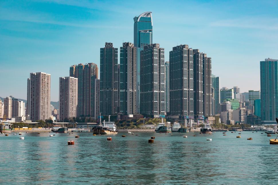 Free Image of Hong Kong Harbor view 