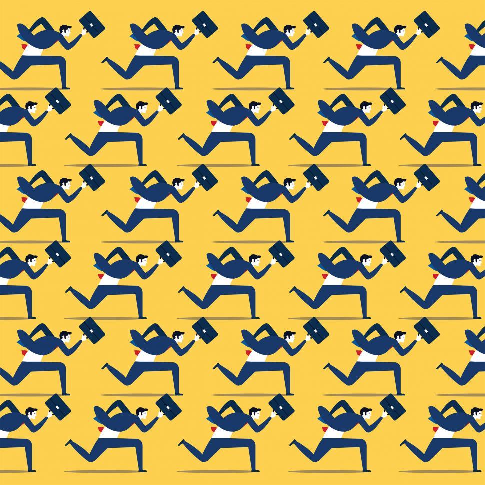 Free Image of Businessmen in a Rush - Abstract Pattern 