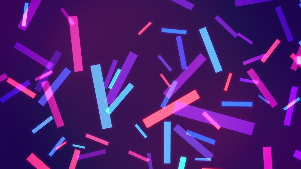 Free Image of Neon glow strips background  