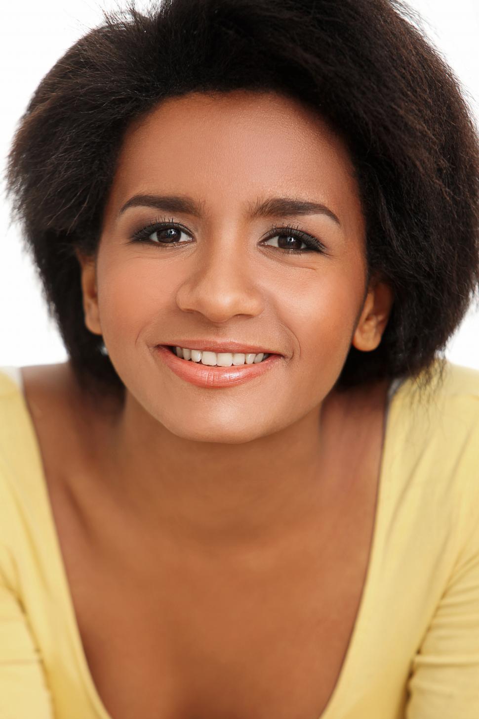 Free Image of Headshot. Happy young woman. 