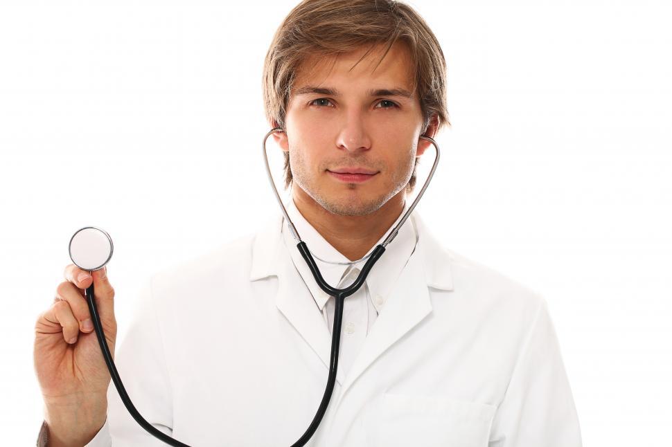 Download Free Stock Photo of Medical Professional - Doctor - with stethoscope  
