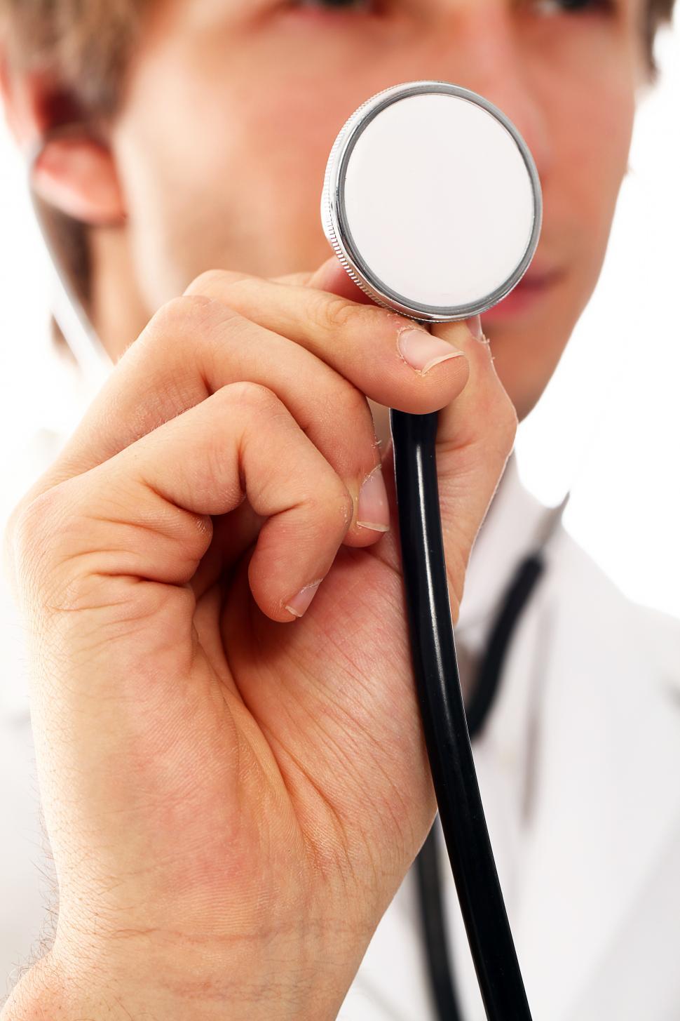 Free Image of Stethoscope in the hands of a medica professional 