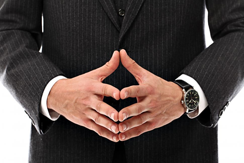 Download Free Stock Photo of Hands of a businessman  
