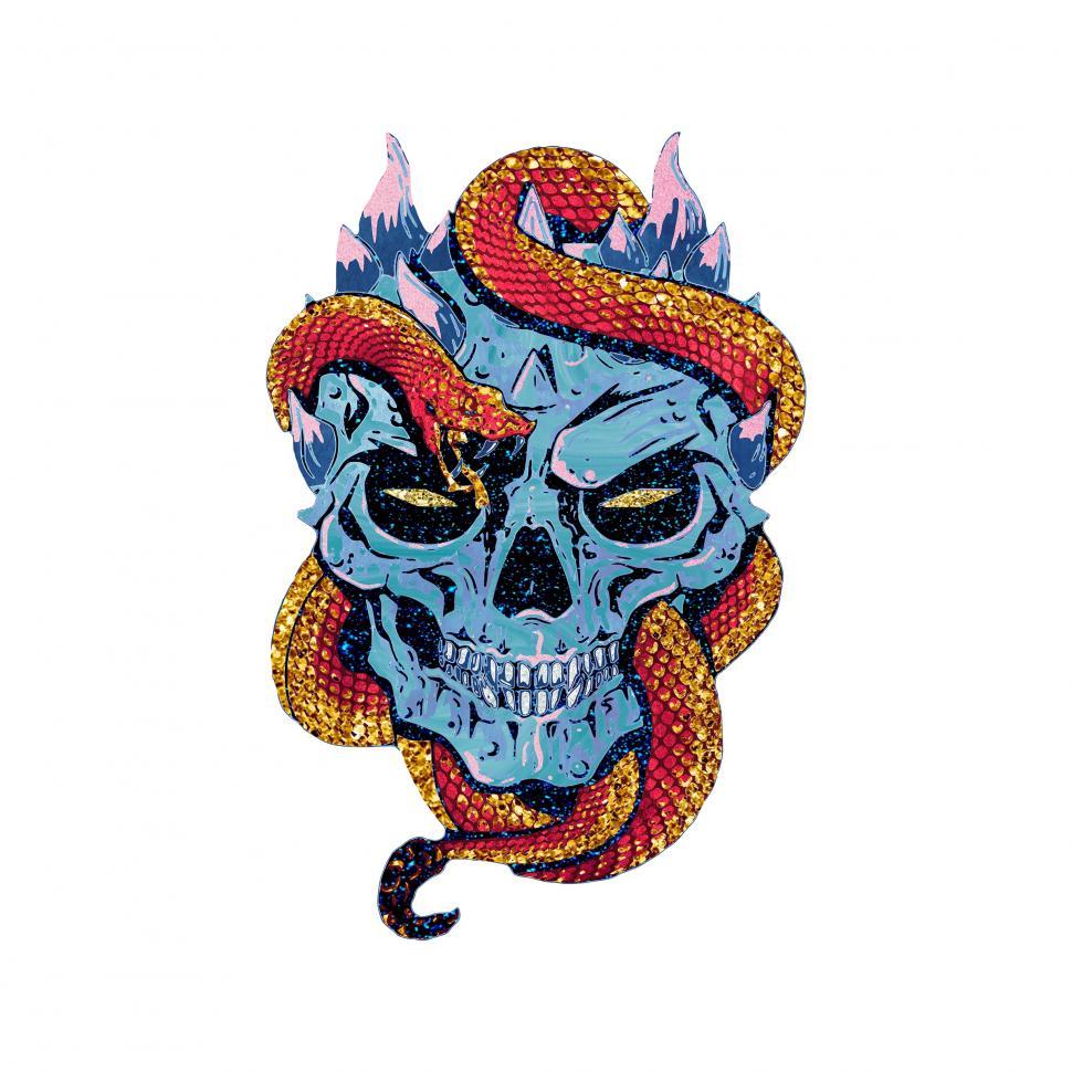 Free Image of Skull and Serpent 
