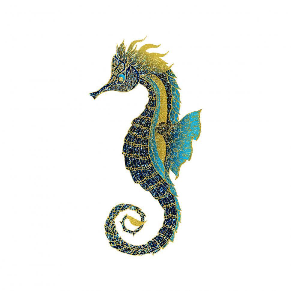 Free Image of Golden Seahorse 