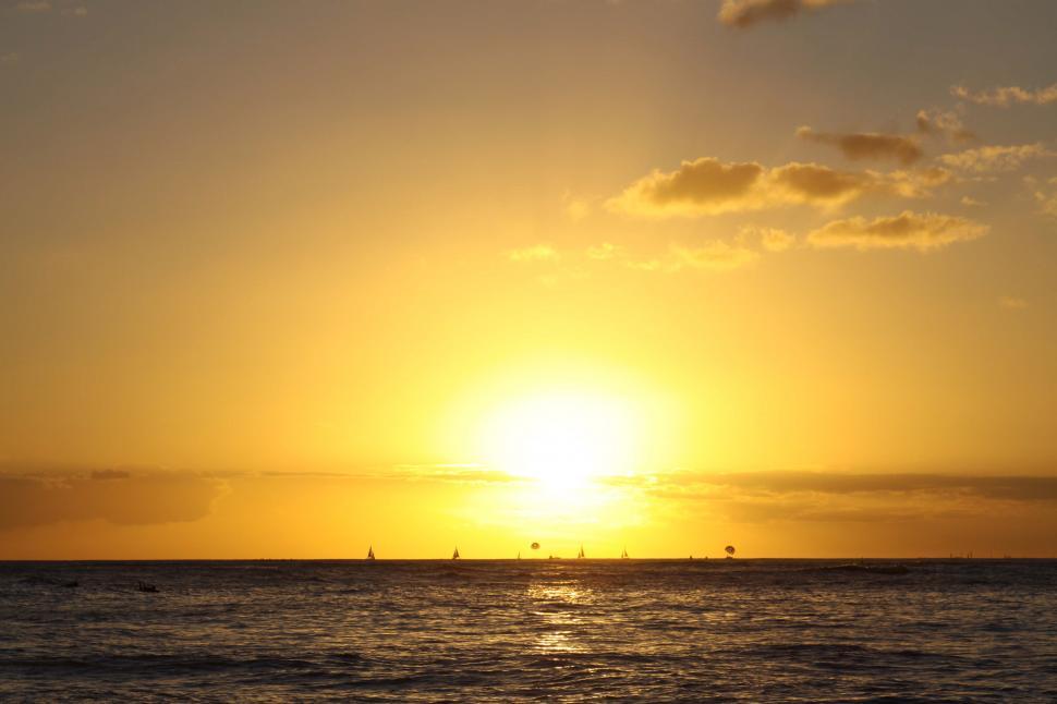 Free Image of Yellow Sunset 