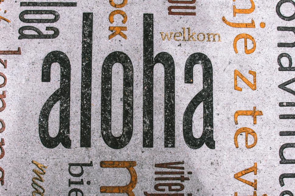 Free Image of Aloha - Text , Background 