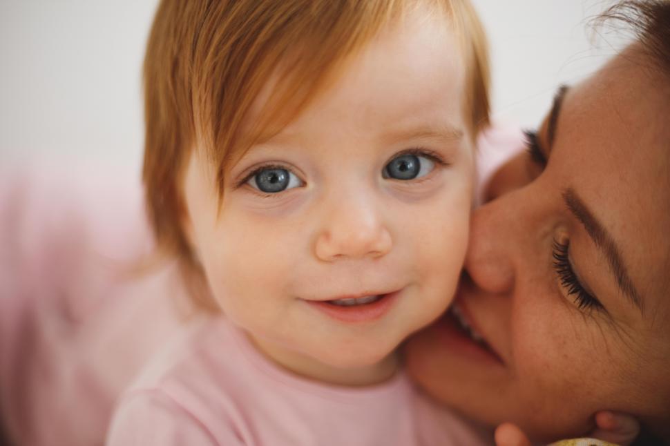 Download Free Stock Photo of Happy mother with little daughter 