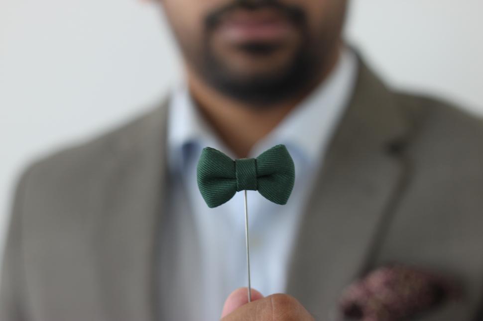 Free Image of Bowtie in hand 