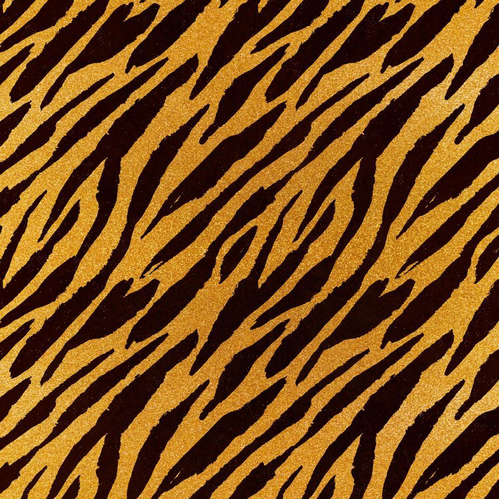 Free Image of Tiger Stripes Pattern over Golden Background 