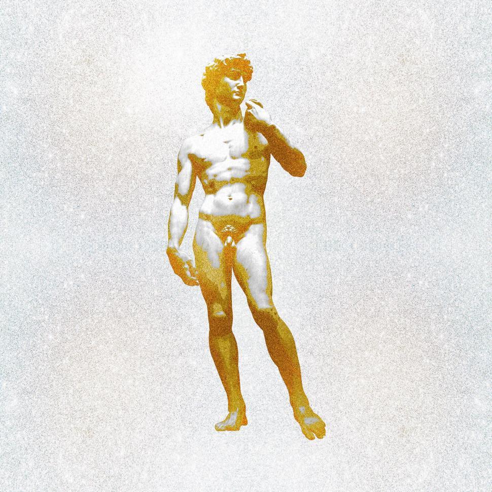 Free Image of Golden David by Michelangelo - Abstract Design 