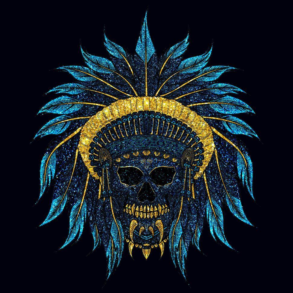 Free Image of Apache Skull - Texturized Design 