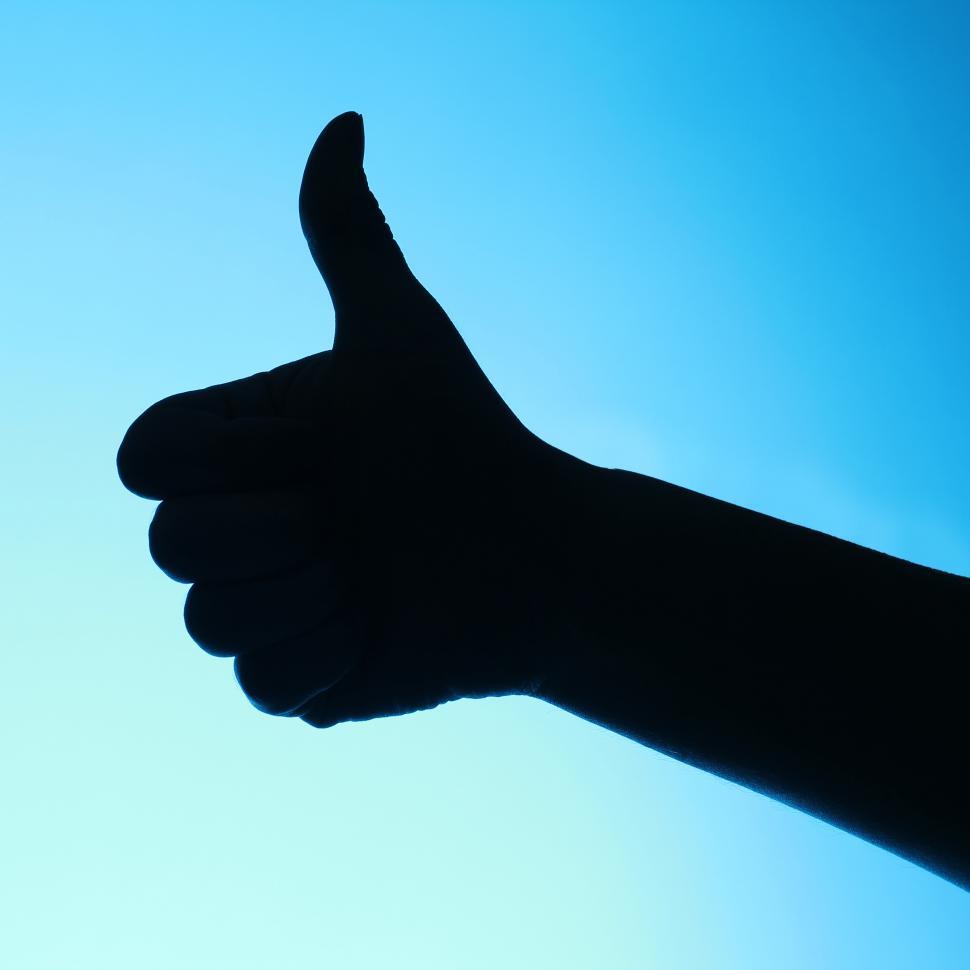 Free Image of Thumbs up sign silhouette 