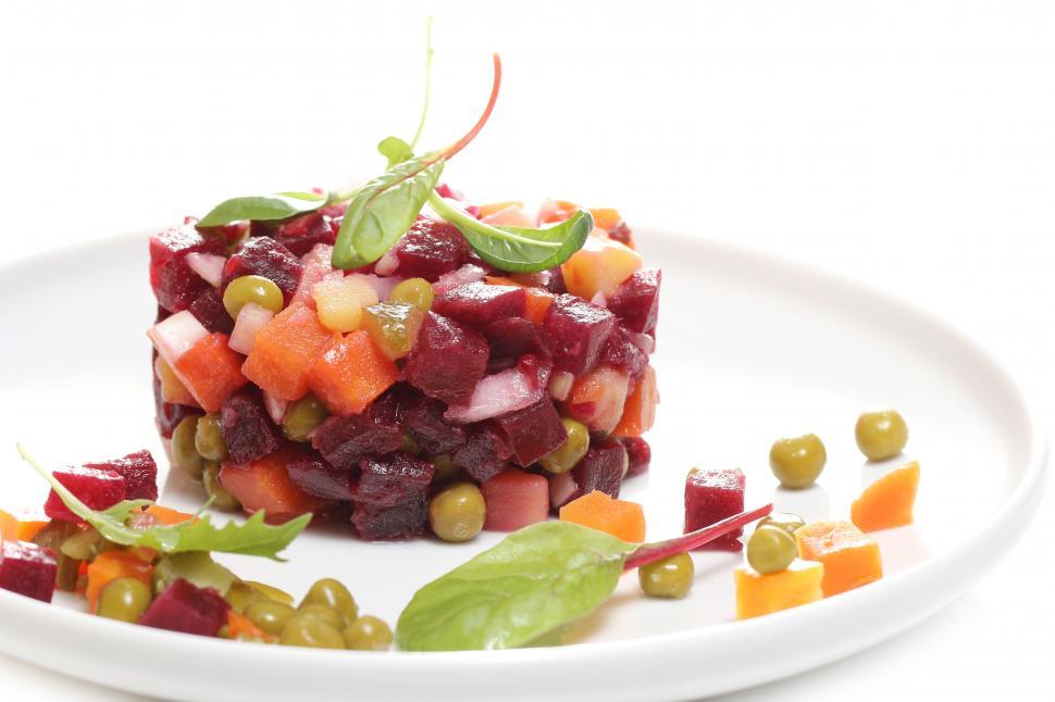 Free Image of Vegetable puck on white plate 
