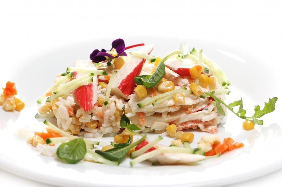 Free Image of Delicious crab dish on a white plate 