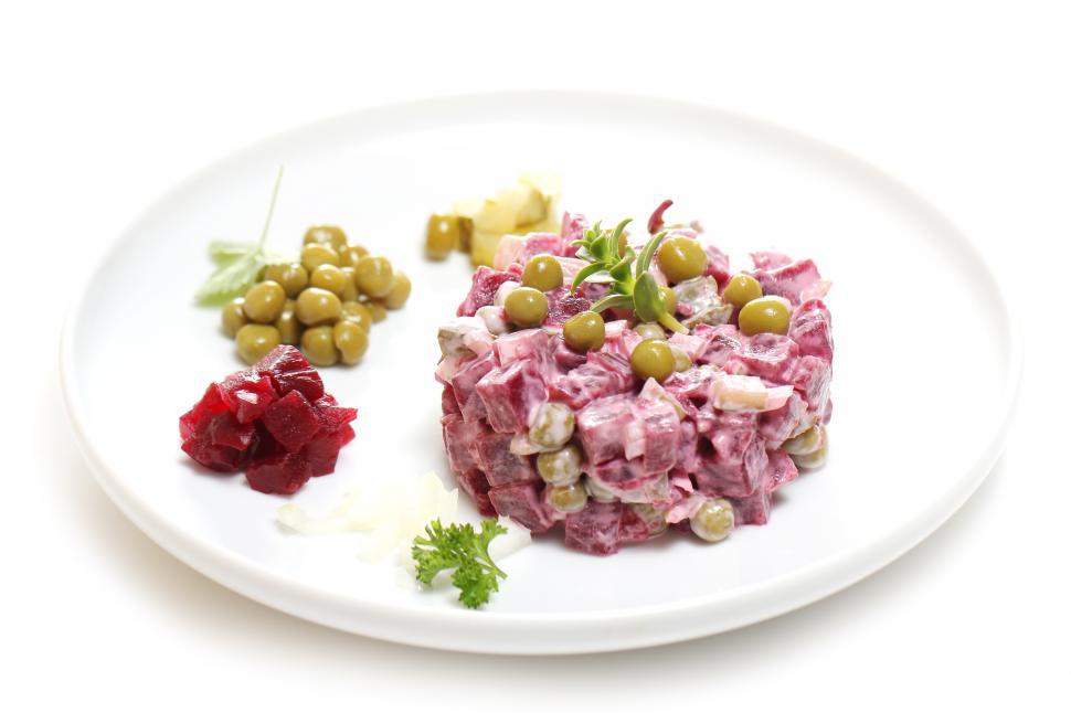 Free Image of Delicious beet and pea dish 